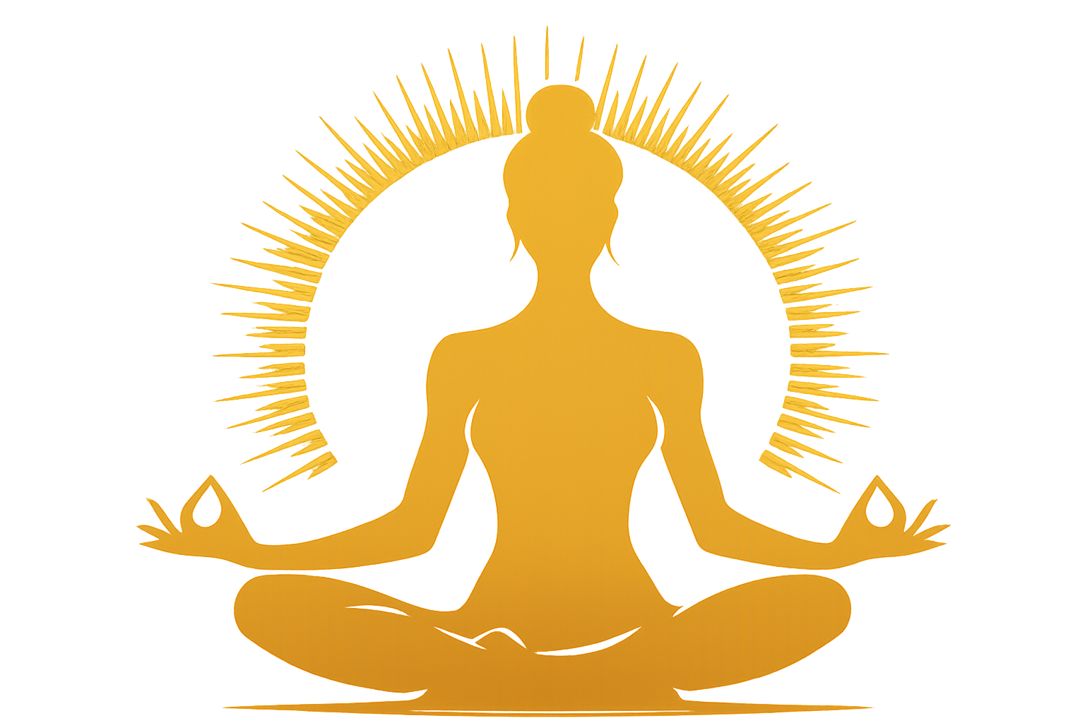 Sacred meditation silhouette